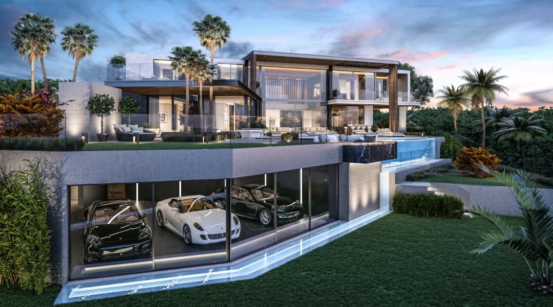 Garden with swimming pool